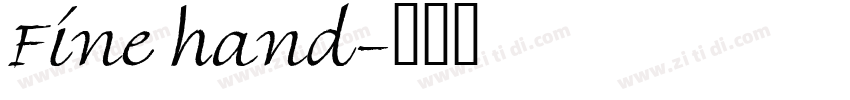 Fine hand字体转换